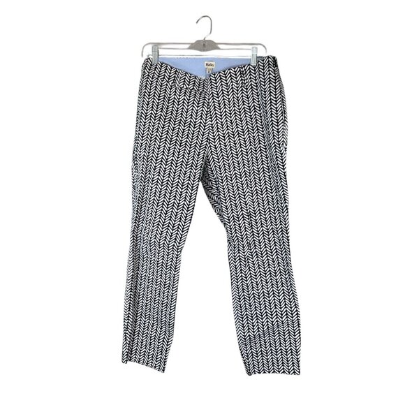 Hatley Womens Chevron Print Pants Black White 10 Elastic Waist Pull On Festival - Picture 6 of 6